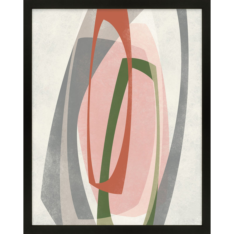 Orbit 6 Painting by Jacques Pilon, Black Framed, 20" H x 16" W