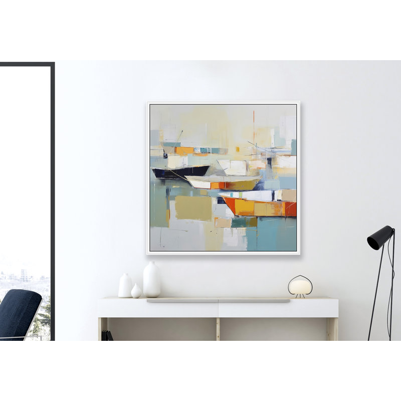 Harbor Mosaic 2, 47" H x 47" W, White