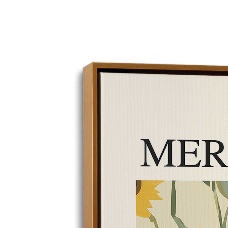 Marché aux fleurs d'été en Toscane, H 48,75 po x l 32,75 po, Cadre flottant or poli