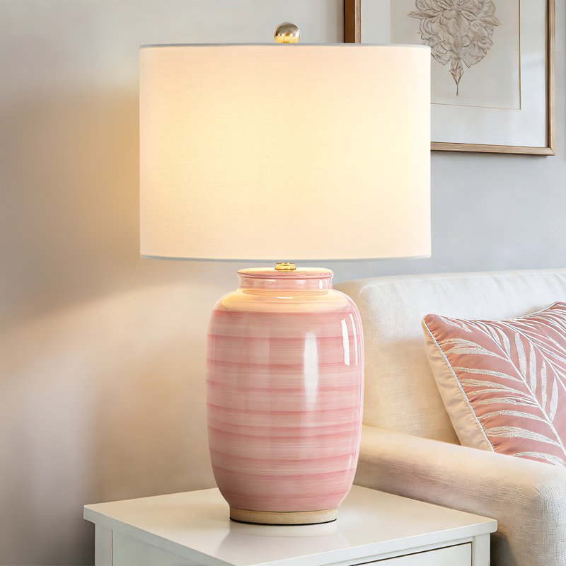 Lampe de table 25 po Carmeletta, Rose