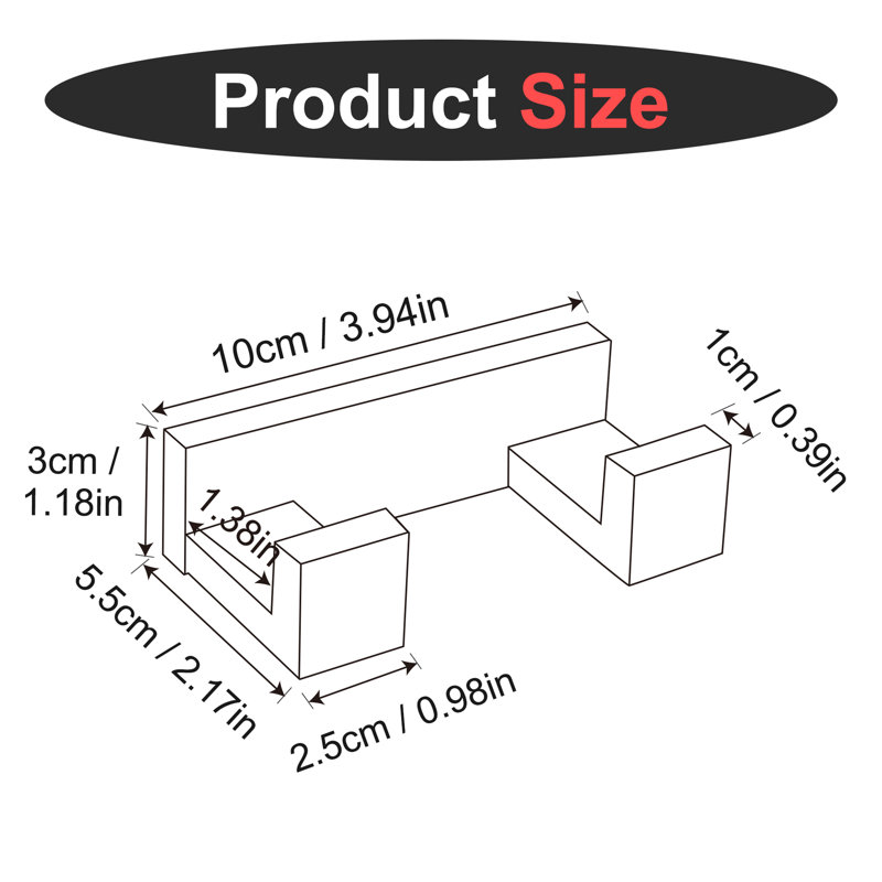 Moden Towel Hook Wall Mounted, Matte Black