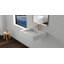 Lavabo de salle de bain mural carré en résine 23,6 po x 19,6 po Badeloft WT-04-E-M-40673388