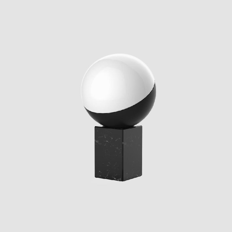 Half Globe Table Lamp, Matte Black, Matte Black, 10.63'' H x 6.31'' W x 6.31'' D
