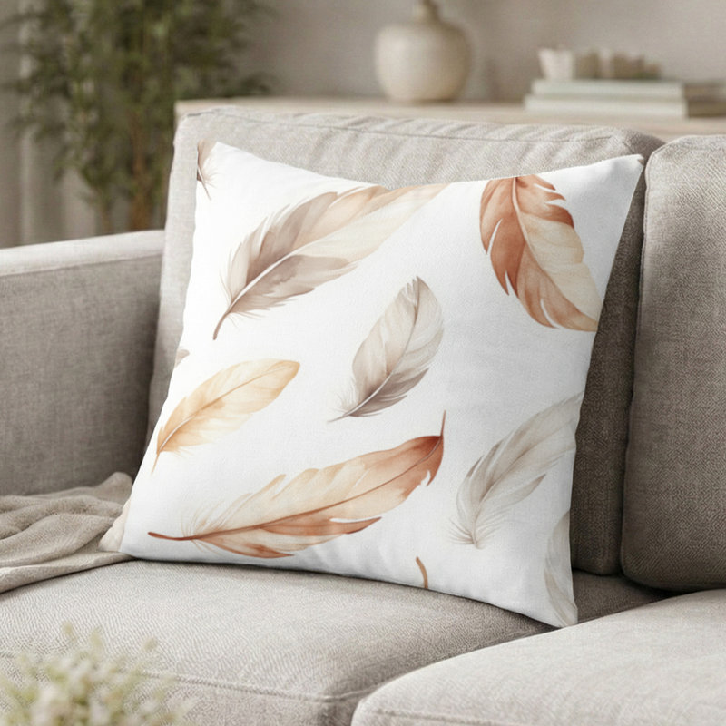 Coussin décoratif floral - Coussin Boho, H 16 po x l 16 po