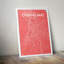 Chiang Mai City Map - No Frame Print-119060709