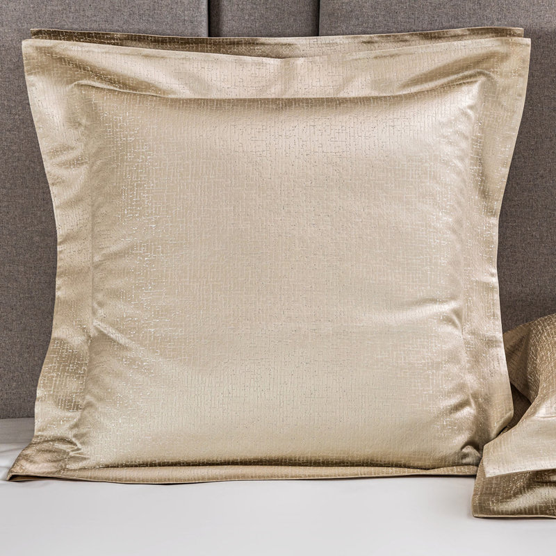 Luxury Glowing Weave Sham, Euro, Savage Beige