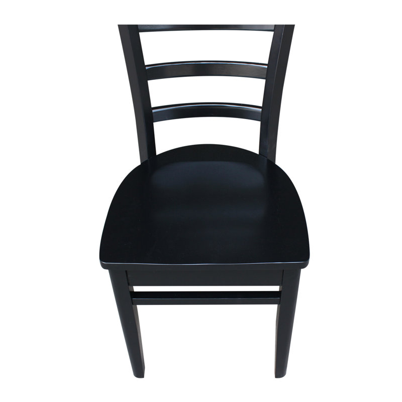 Alvery 17.7'' H Solid Wood Side Chair, Black