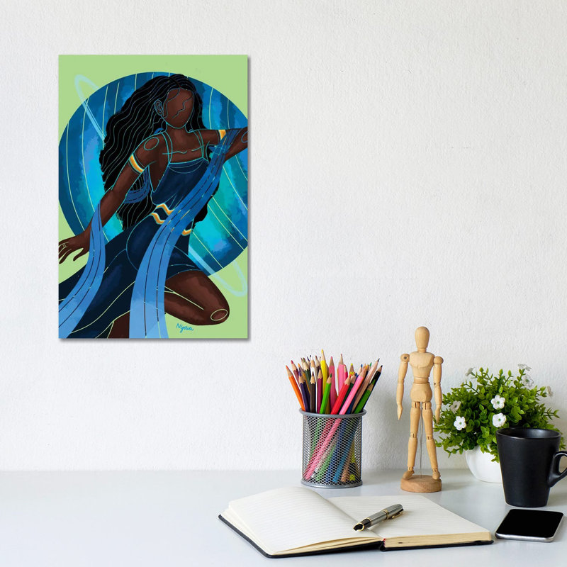 «Aquarius» par Nydia, impression sur toile tendue, H 12 po x l 8 po x P 0,75 po
