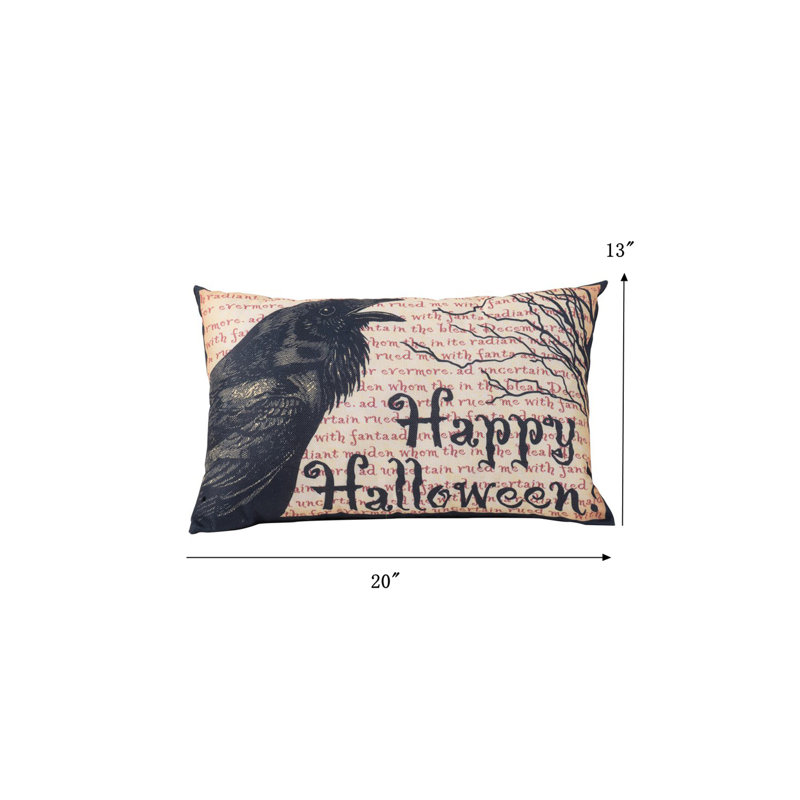Coussin intérieur / extérieur FIREWorks - Fermeture cousue, Beige / noir , H 20 po x l 13 po, Forme rectangulaire
