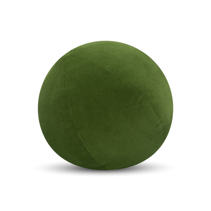 Lush Velvet Orb Woven Accent Pillow Cover & Insert, Green