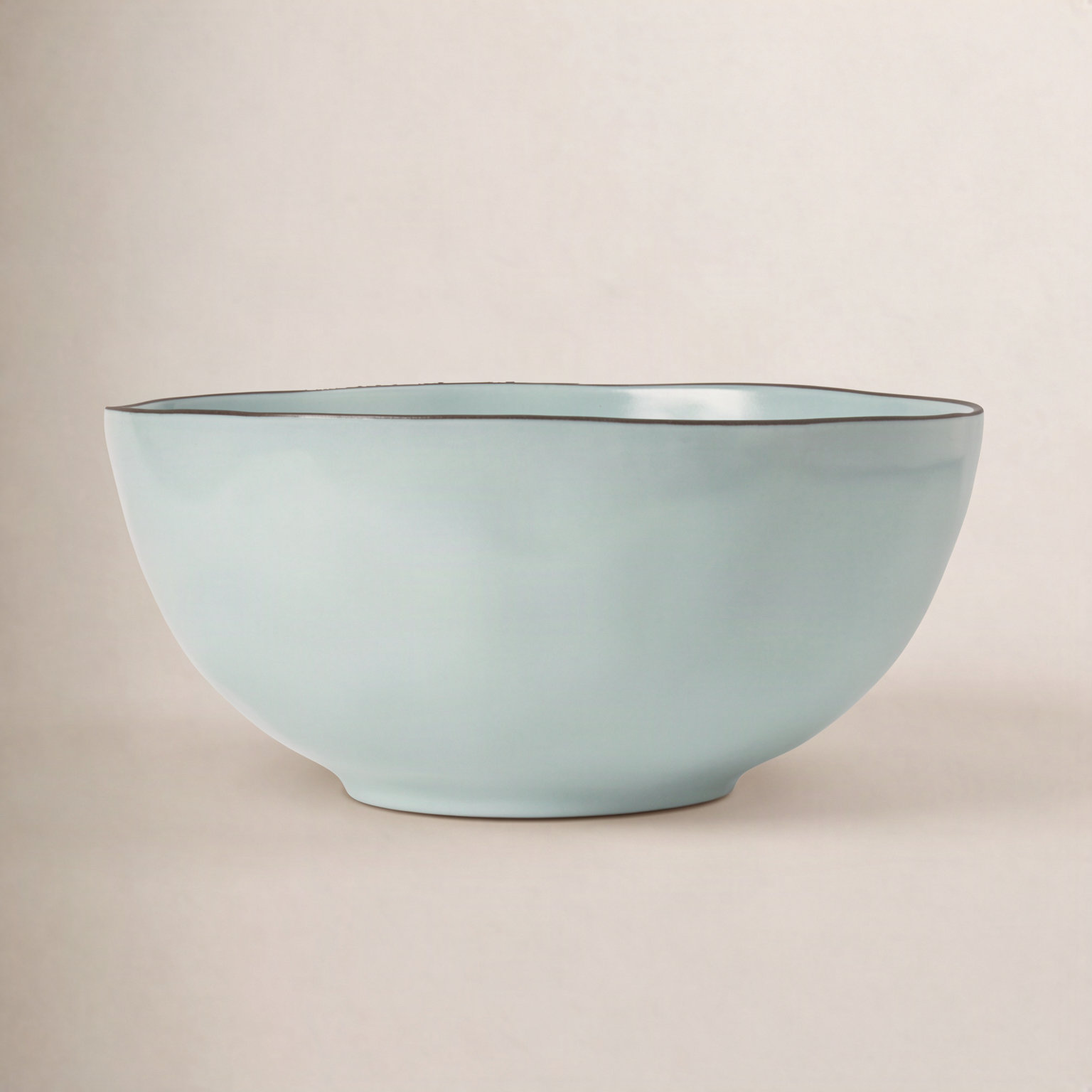 Stacked Organic Serving Bowl, Sky Blue