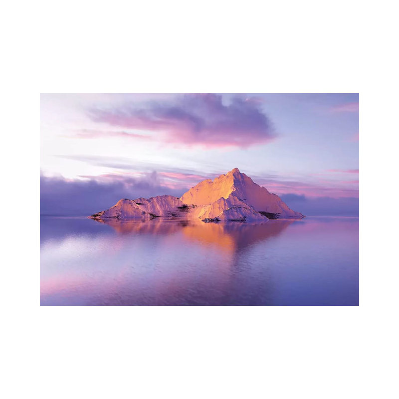 Frozen Mountains In The Sea II by Mike Kiev - Wrapped Canvas Print, 20.32 cm H x 30.48 cm W