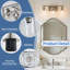 Éclairage pour salle de bain 3 lumières en nickel transparent-1297636342