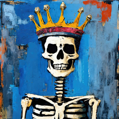 Squelette 41 - Hommage - Basquiat, estampe numérique sur toile tendue avec châssis