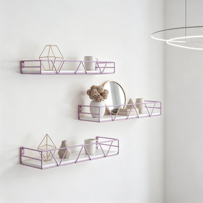Floating Shelves Set of 3, Farmhouse Wood Wall Shelf for Bedroom Living Room Bathroom Kitchen Office