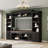 For Tvs Up To 70 Inches With Bookshelves, Adjustable Shelves, Wine Rack, Mid-Century Style Large Media Console-1682352962