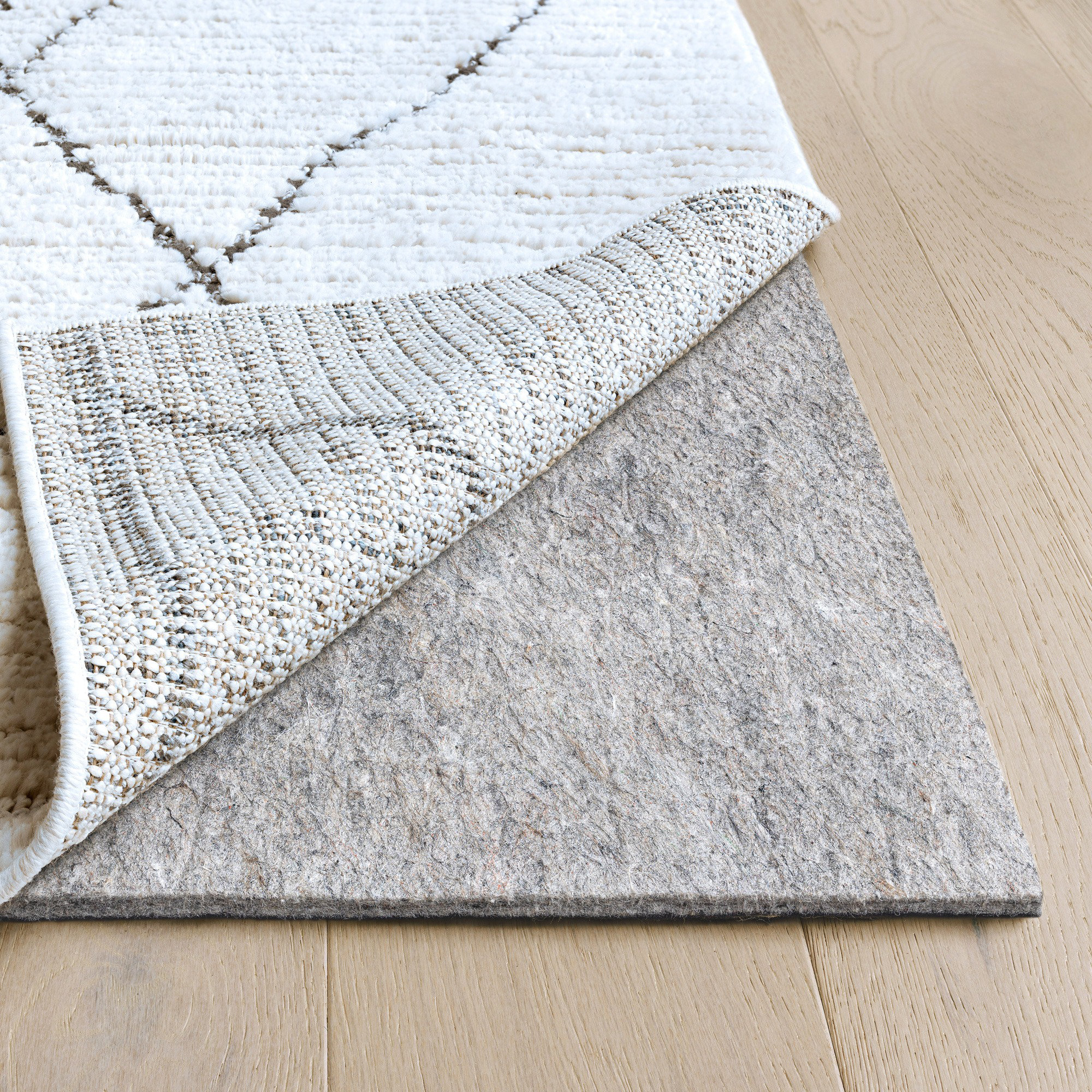 Classic Non-Slip Felt & Rubber Rug Pad, Rectangle 2' x 3', 0.25"