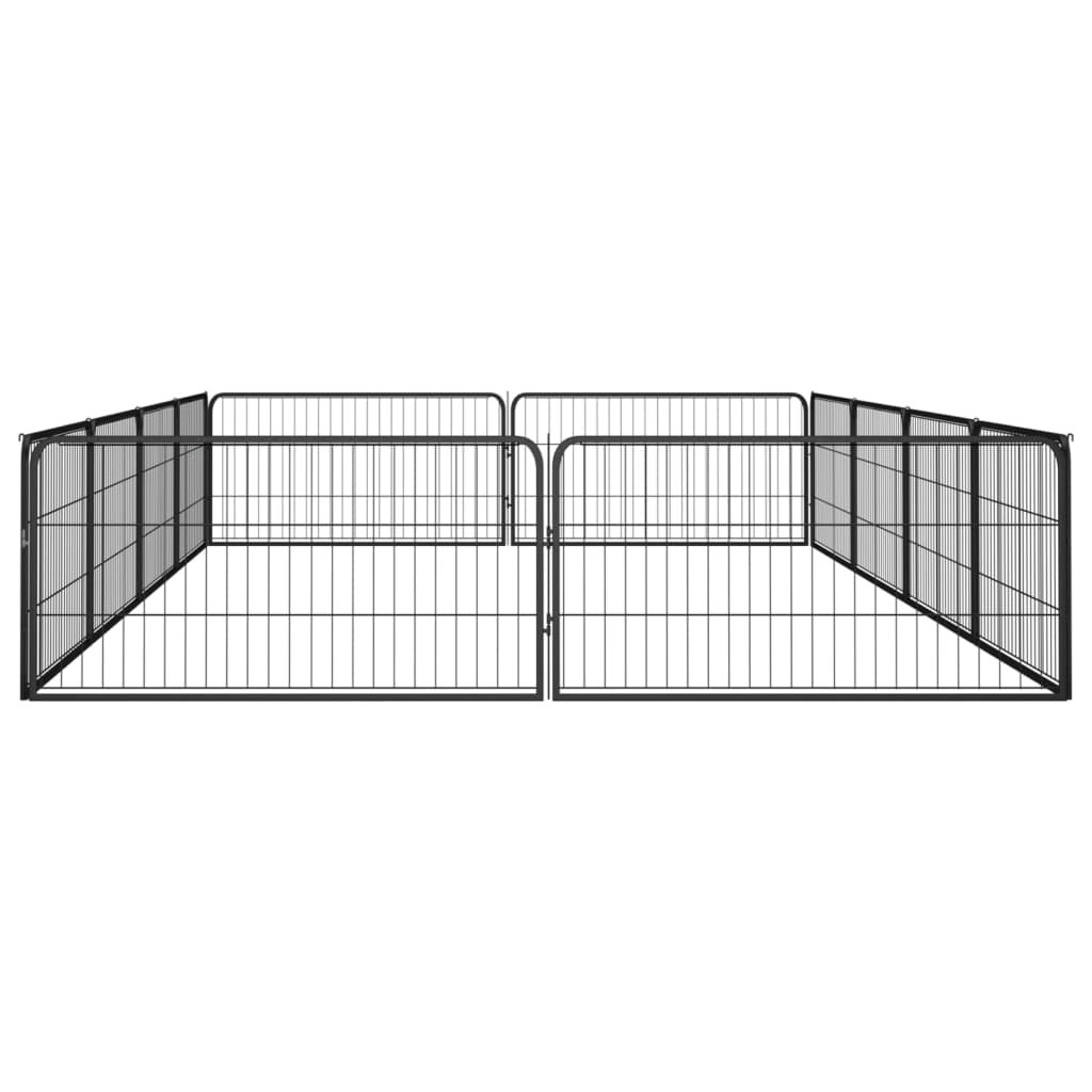 VidaXL Dog Playpen Kennel Dog Cage Puppy Pet Exercise Wire Fence Steel ...