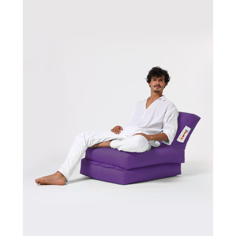 Polyester Outdoor Friendly Bean Bag, Purple 100% Polyester