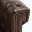 Canapé modulaire en forme de L à 5 sièges - Canapé Chesterfield en cuir synthétique réversible avec accoudoirs roulés et capitonnage clouté-894132267