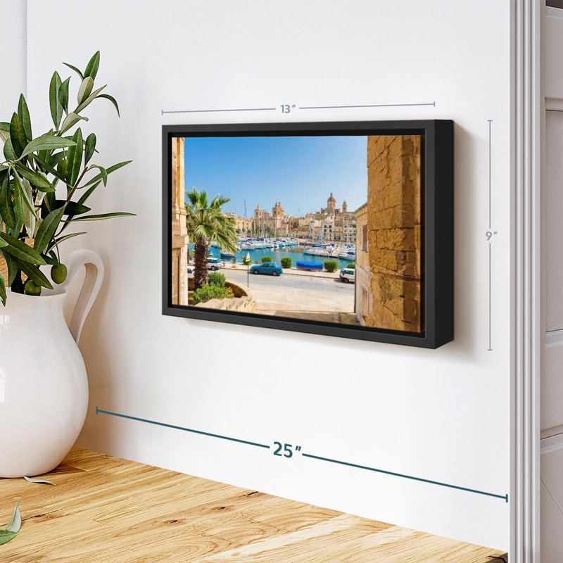 Plage "Street To Senglea Marina Wall Art", H 9 po x l 13 po