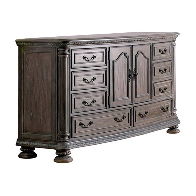 Commode 8 tiroirs l 66,1 po rustique naturel