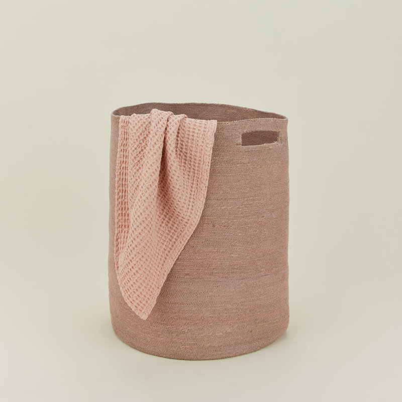 Panier à linge avec poignées, Rosé