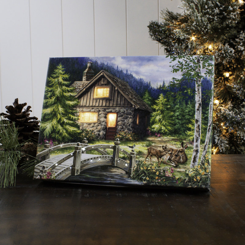Cianciolo - The Cottage 8x6 Mini Lighted Easel Back Canvas