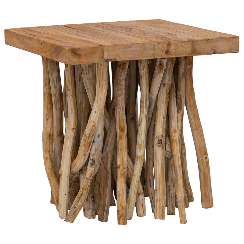 Log Coffee Table 40x40x40 cm Mixed Recycled Wood