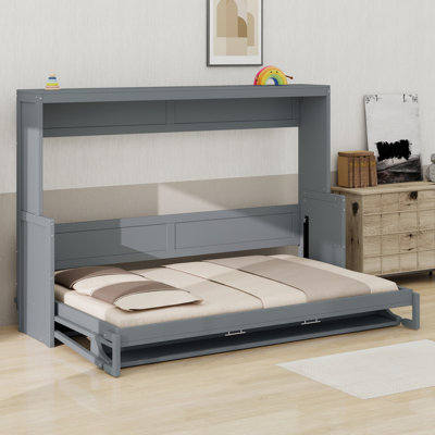 Space Saving Murphy Bed Featuring Hydraulic Lift And Desk Design