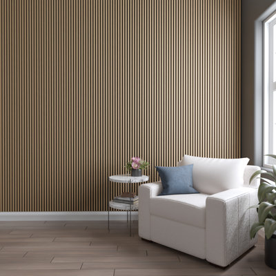 AcoustixPro Noise Cancelling Traditional Small Slat Wall Panel 11 3/4"W x 94 1/2"H (2 Pack)