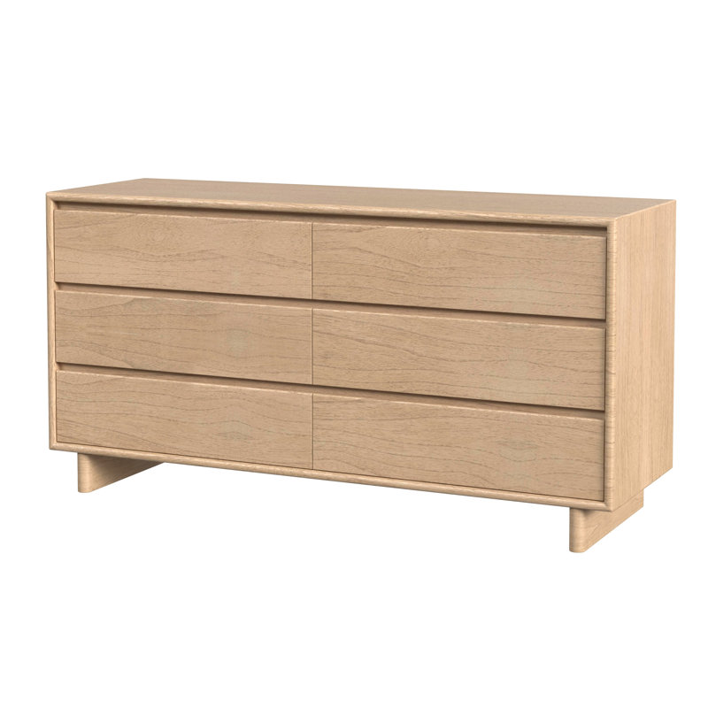Commode 6 tiroirs Soleil, Naturel