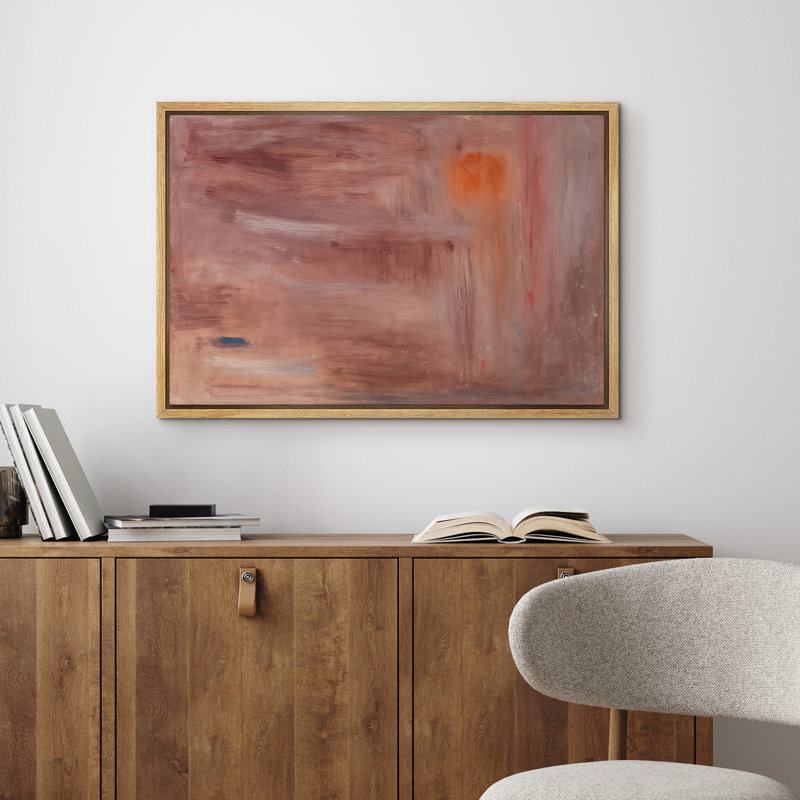 Poterie rouge abstrait, reproduction d'art sur toile encadrée, décoration murale de chambre à coucher, H 24 po x l 36 po