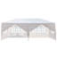 Tente de réception extérieure 10 pi x 20 pi avec 6 parois latérales amovibles, pavillon de jardin à baldaquin imperméable, blanc