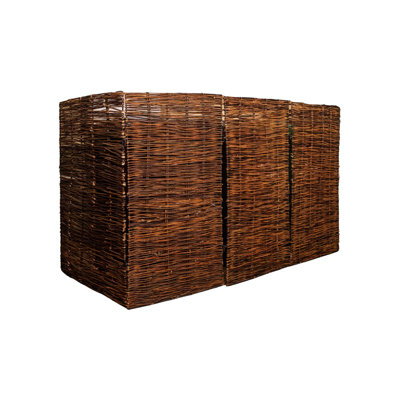 Solid Wood Wooden Triple Bin Store