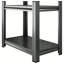 Support de rangement en métal à 2 couches, tablette de séparation réglable, bibliothèque en métal, support de rangement vertical de bureau, noir, assemblage requis