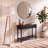 Stylish Toulonne 35.5" Hallway Console Table with Fixed Handles Neutral Wooden Accent Table for Room-1622595328