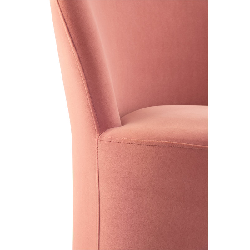 Audrey Velvet Slipper Chair, Pink