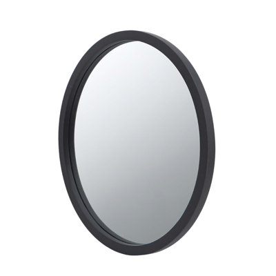 20x20 Inch Circular Wall Mirror with Wooden Frame, Perfect for Enhancing Light and Space in Any Room