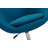 Hopper Modern Wool Blend Upholstered Metal Swivel Accent Chair in Blue-123765325
