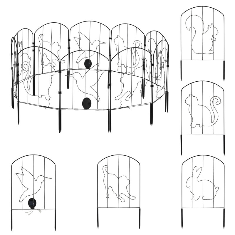10 lumières de clôture pour animaux