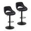 Simonsen Swivel Upholstered and Faux Leather Adjustable Height Bar Stool with Steel Frame-1139129960