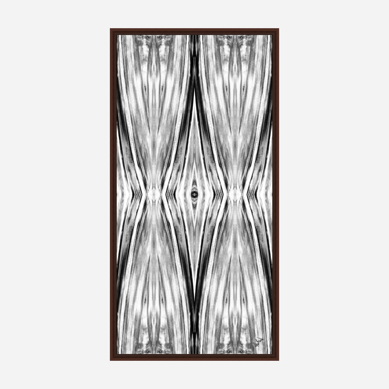 «Inscape» par John Beard - reproduction d'art sur toile, Cadre flottant brun, H 26 po x l 50 po x P 2 po