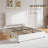 Bed Frame with 56" Tall Headboard, Boucle Upholstered Platform Bed with Nailhead Trim, Soft Fabric, No Box Spring Needed, Easy Assembly-1409323677-1409323676
