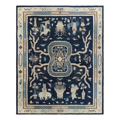 One-of-a-Kind 11'x13'4” Before 1900 Wool Area Rug