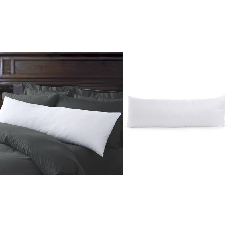 Coussin de corps en microfibre en polyfill Ginter, 13 po x 43 po