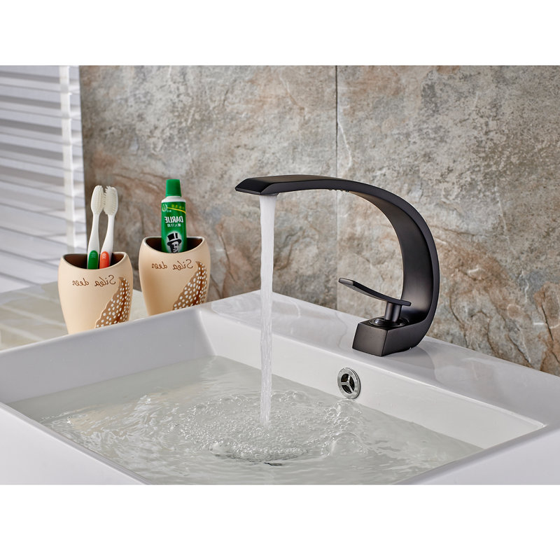 Single-Hole Bathroom Faucet, Matte Black