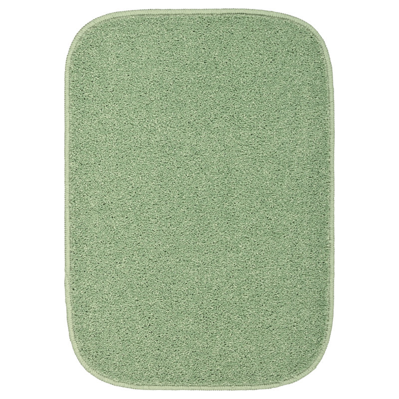 Monarrez Nylon Bath Rug with Non-Slip Backing, Single- 24" L x 17" W, Deep Fern