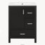 Meuble-lavabo moderne de 61 cm (24 pouces) avec lavabo en céramique, porte à fermeture douce, tablette double couche et 3 tiroirs.-27520077