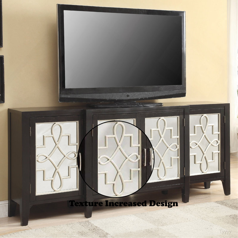 Armoire console au fini noir antique